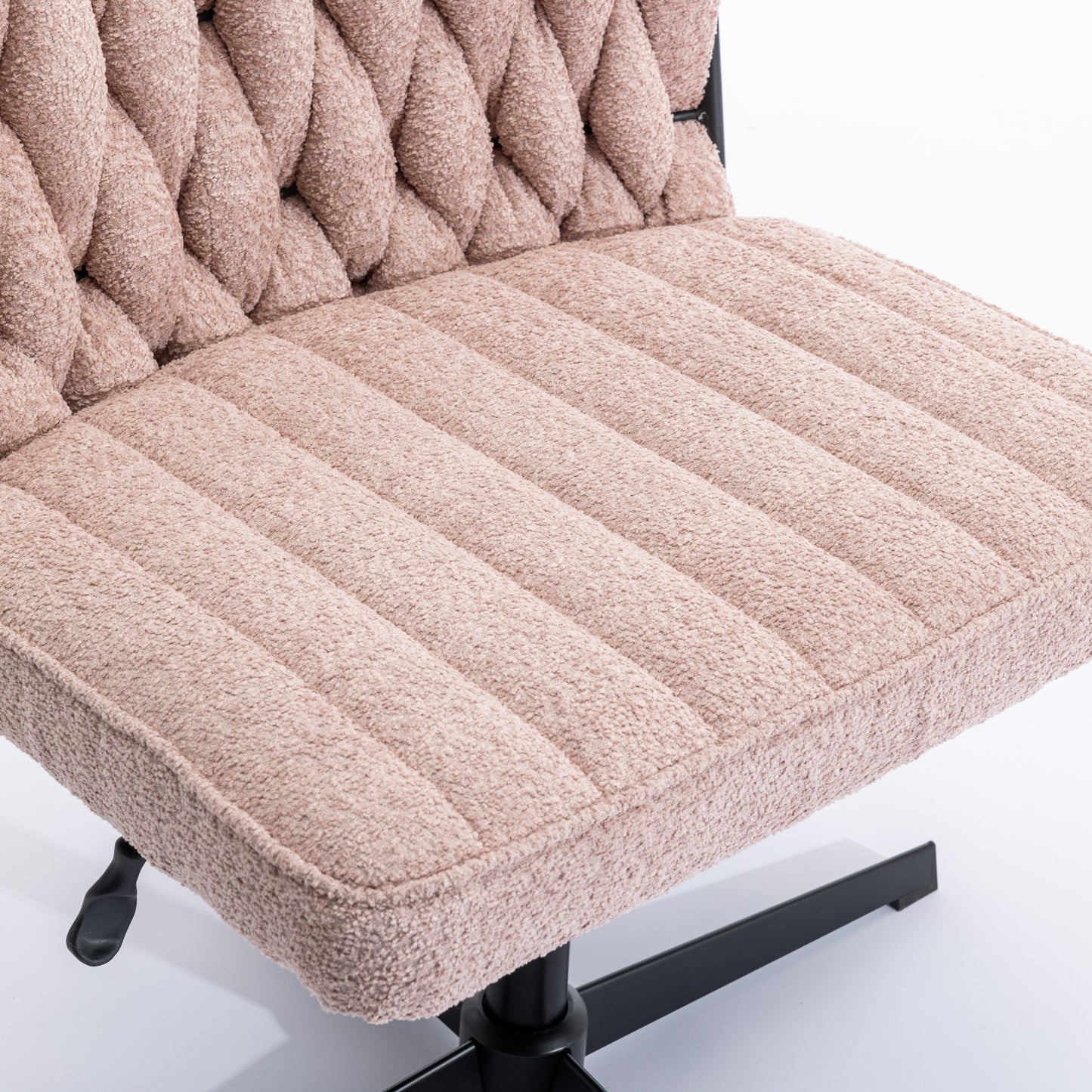 Armless Office Desk Chair No Wheels PINK