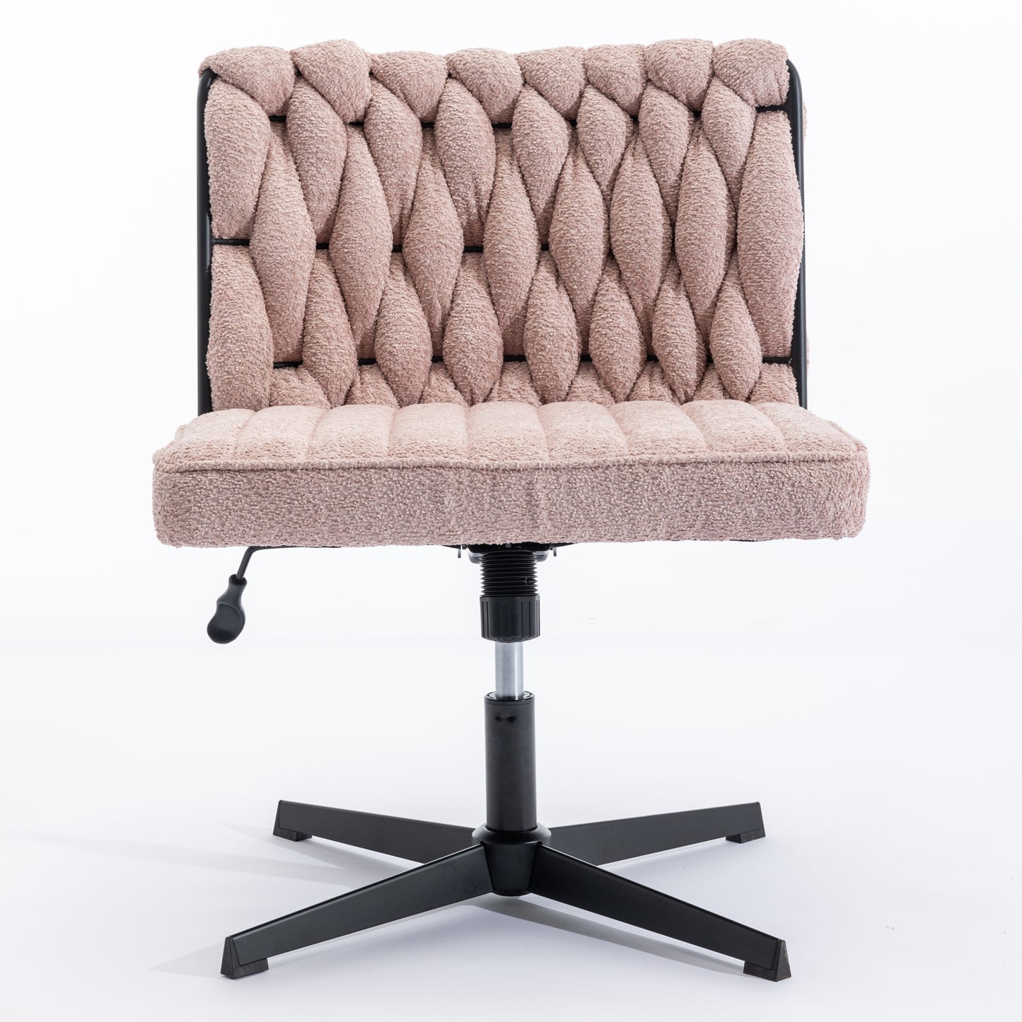 Armless Office Desk Chair No Wheels PINK