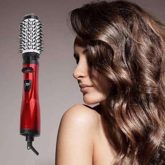 2 in 1 Rotating Curling Iron Brush Constant Temperature Hot Air Comb Automatic Hair Comb Rotating Curling Iron Brush